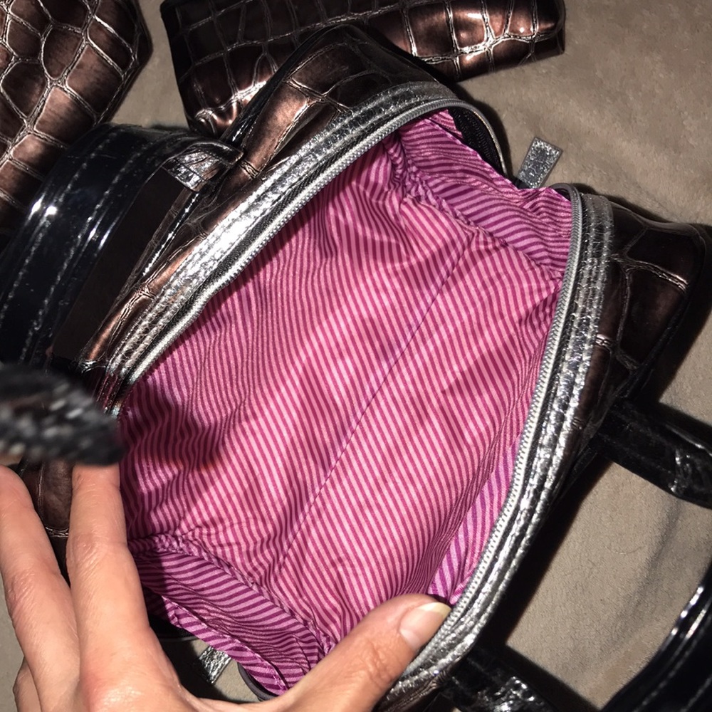 Animal print metallic Bag set of 3 New - Picture 5 of 12